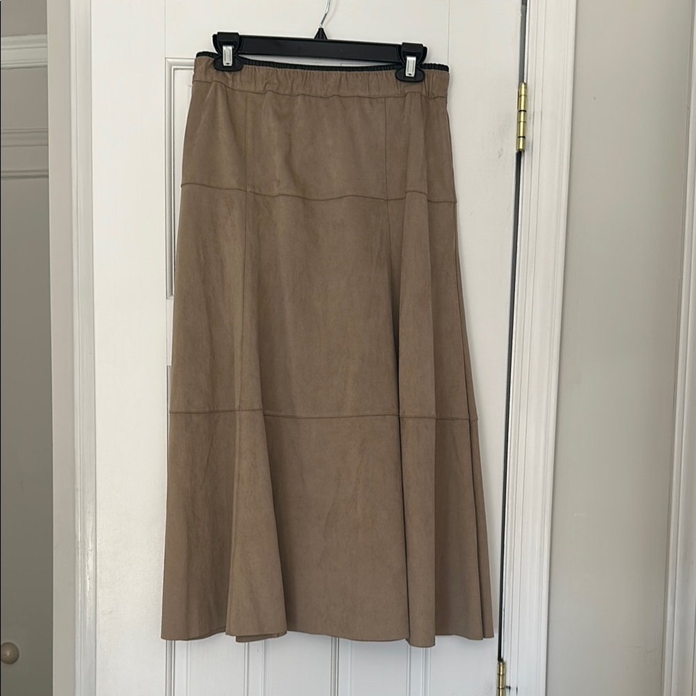 Proenza Schouler Faux Tan Suede Skirt